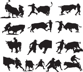 Print Bull Fighter  ; Rodeo Bullfighter EPS; Bull Fighter Clown EPS; Bull Fighter Bundle; Corrida Clipart; Bull Fighter Eps 