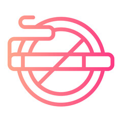 no smoking gradient icon