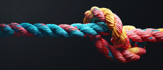 Robust, multifaceted network rope team idea that incorporates braid texture backdrop collaboration, enhancing power.
