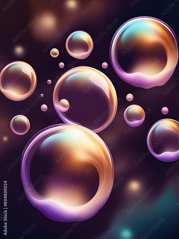 Poster abstract background with bubbles
