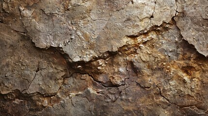 Textured decay: Rust and dirt accents on a rock wall, capturing the captivating ruggedness of nature.