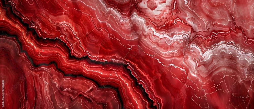 Poster red marble texture background with smooth wavy lines, elegant and modern design.
