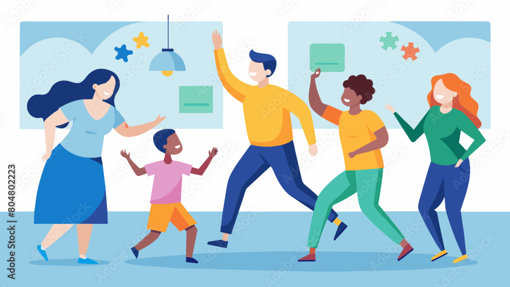 Poster a dance class for individuals on the autism spectrum where the instructors cater to each individuals