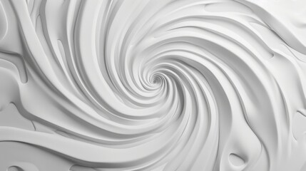 Graceful Contrasts: Flowing White Swirl Encased in a Bold Black Border.