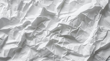 Fototapeta premium A white paper with a lot of wrinkles and creases