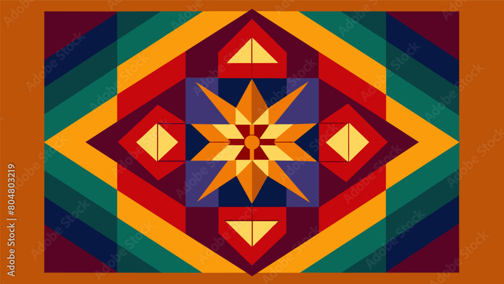Poster liberated stitches a quilt with a bold central design that speaks to the triumph of freedom and the 