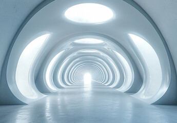 Flying inside sticky endless tunnel. Design. Slowl