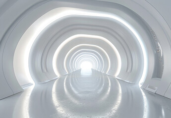 Flying inside sticky endless tunnel. Design. Slowl