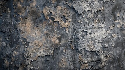 A wall with a lot of cracks and holes