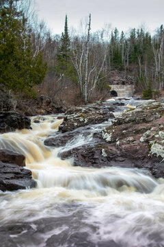 Two Island River, Highway 61 Crossing, Taconite Harbor, North Shore, Minnesota, May