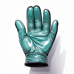 Watercolor Gloves vector, clipart Illustration, Generative Ai