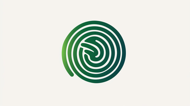 A sleek and circular human thumbprint logo, available in both color and white variations. This minimalist design exudes sophistication and modernity, with the thumbprint symbolizing uniqueness 