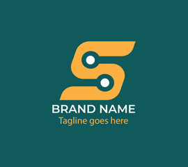 Creative S LETTER logo.. Vector EPS file. Editable Color. CMYK Color mode for print. Free Font used. Easy To Download.