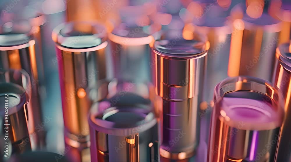 Poster 3d rendering of multiple test tubes with tubes with liquid inside.