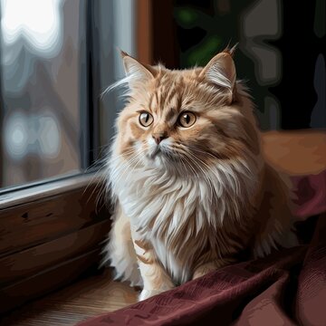 Retrato de un Gato Persa