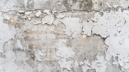 A wall with peeling paint and cracks