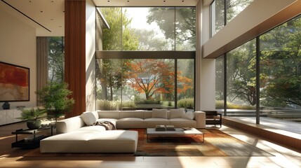 Modern living room interior designed by AI