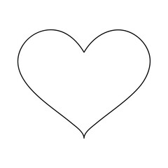 Love symbol. heart line icon, outline vector logo illustration, Isolated heart on a white background