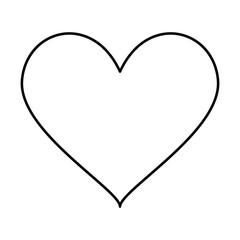 Love symbol. heart line icon, outline vector logo illustration, Isolated heart on a white background