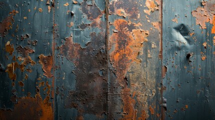 The image is of a rusted and worn wooden surface with a lot of damage
