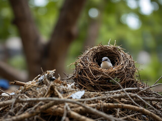bird's nest in the tree