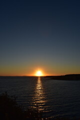 Naklejka premium sunset over the sea