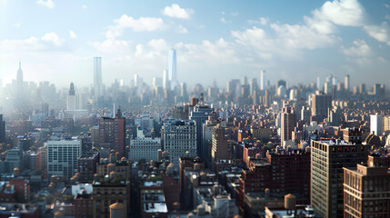 Obraz premium beautiful city buildings in the morning during the day