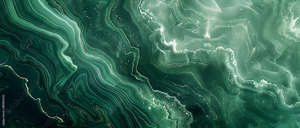 Poster abstract green marble texture background with smooth wavy lines, elegant and modern design for a pre