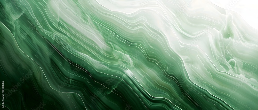 Poster abstract green marble texture background with smooth wavy lines, elegant and modern design for a pre