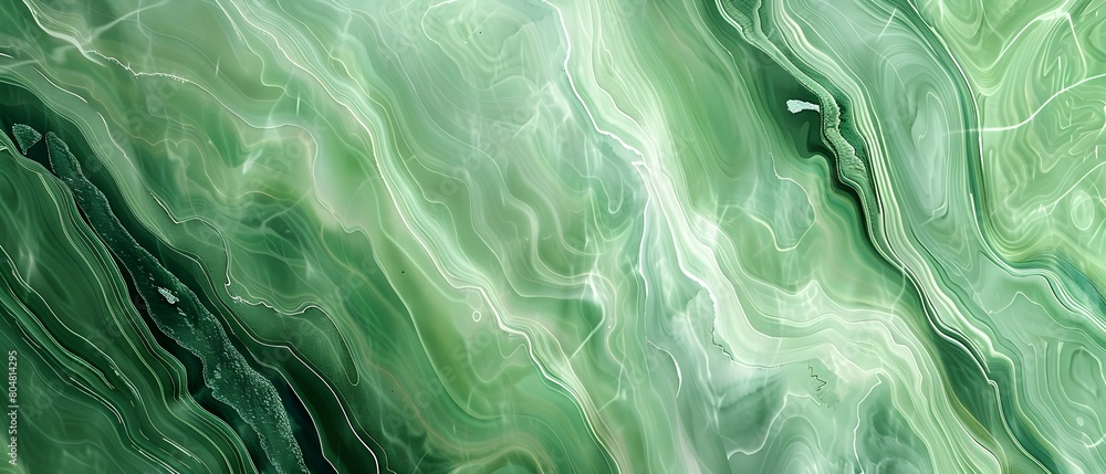 Poster abstract green marble texture background with smooth wavy lines, elegant and modern design for a pre