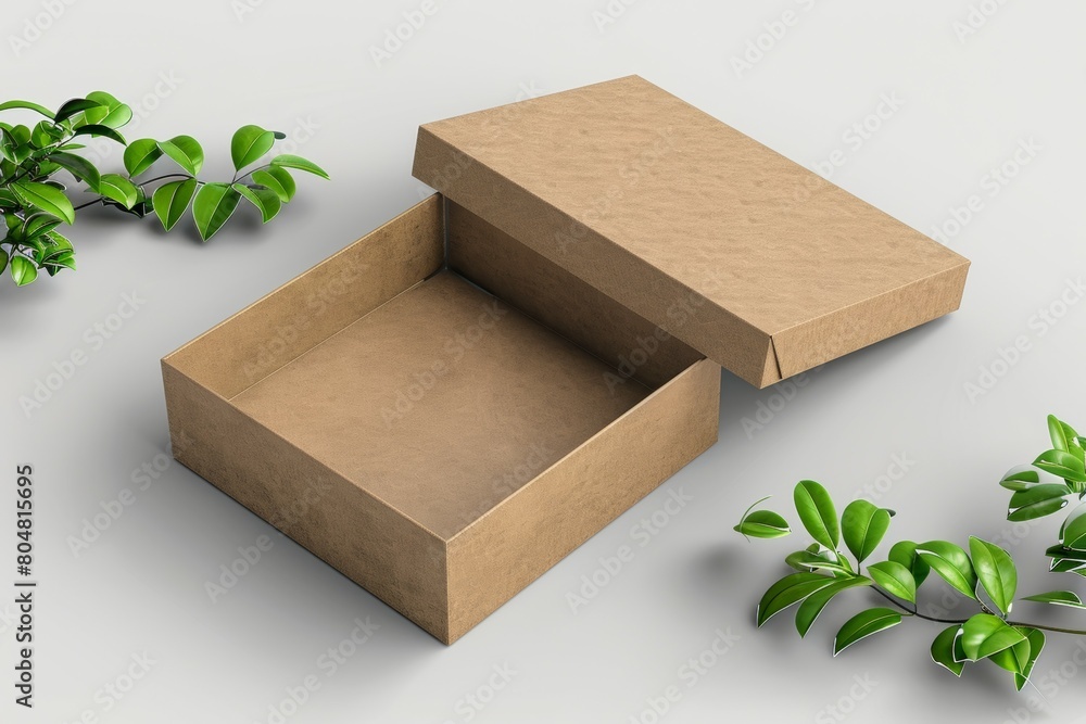 Poster a cardboard box is open and empty