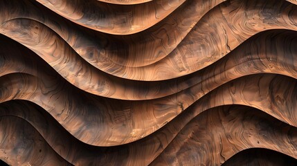 Wood artwork background – abstract wood texture with wave design forming a stylish harmonic background
