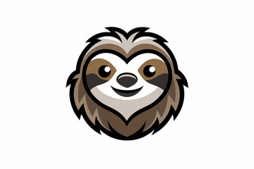 sloth head logo vector illustration