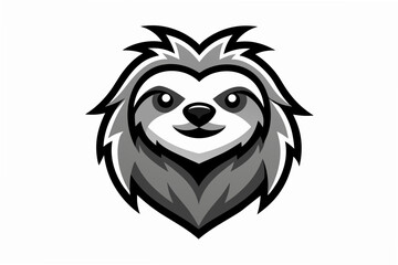 sloth head logo vector illustration