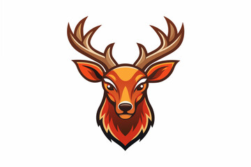 reindeer head logo vector illustration