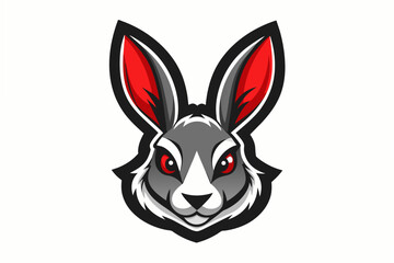 rabbit head logo vector illustration