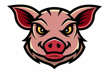 pig head logo vector illustration