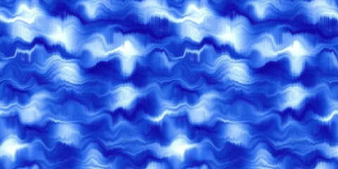 Water blur degrade alcohol ink border background. Seamless liquid flow stripe effect. Distorted tie dye wash variegated fluid blend. Repeat ombre pattern for sea, ocean, nautical maritime backdrop