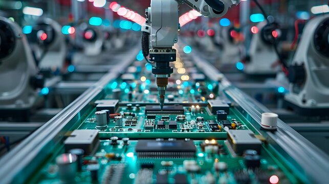 Advanced High Precision Robot Arms on Circuit Board