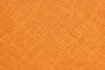 orange hemp viscose natural fabric cloth color, sackcloth rough texture of textile fashion abstract...