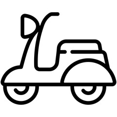 scooter line icon