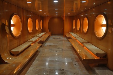 Obraz premium Glamourous Geometric Splendor: Art Deco Architecture with Luxurious Materials