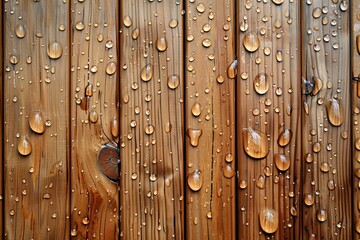 modern strips wooden background desktop with droplets of water 