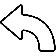 turn left line icon