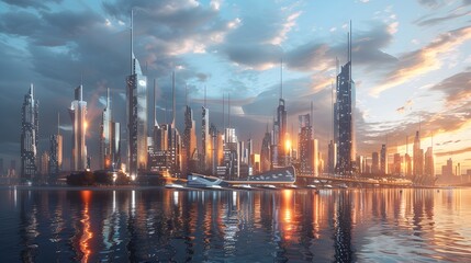 Fototapeta premium contemporary city skyline