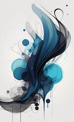 abstract floral background with butterflies