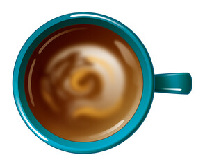 ミルクを入れたコーヒー