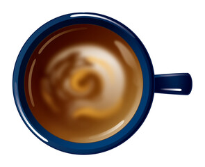 ミルクを入れたコーヒー