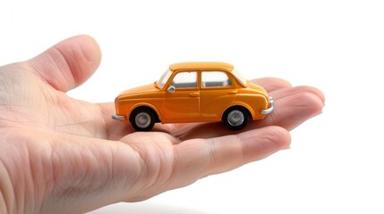 Car insurance  with car toys isolated white background