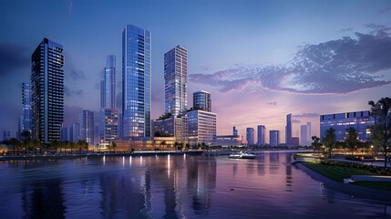 Fototapeta premium contemporary city skyline